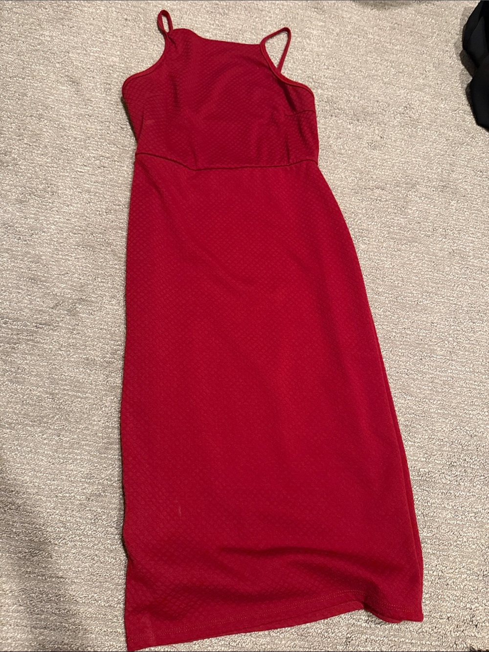 Maroon Sleeveless Midi Dress - Elegant Women's Dress medium